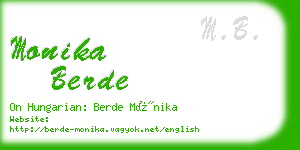 monika berde business card